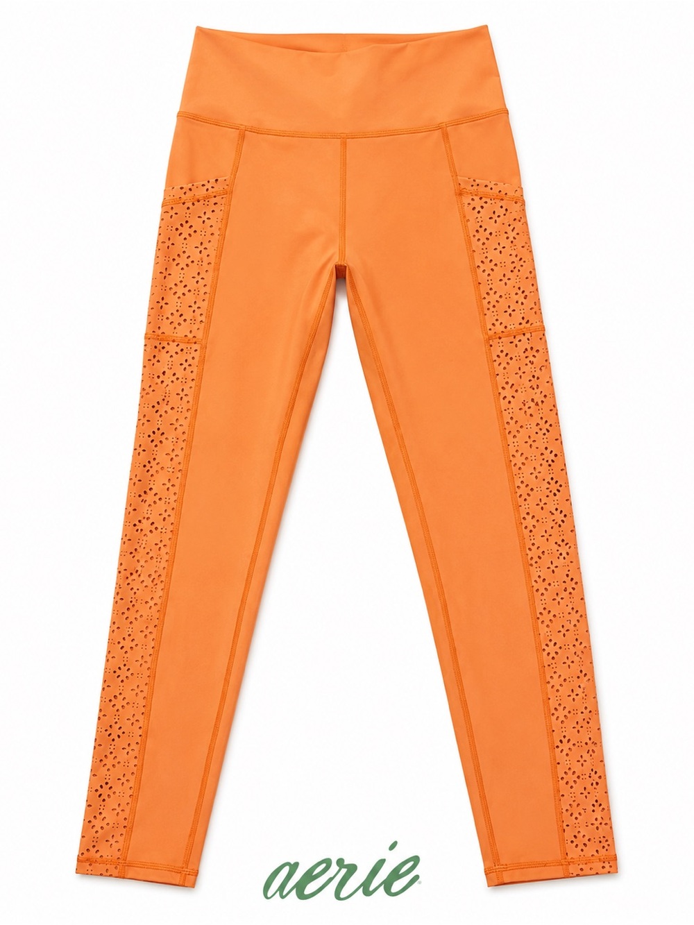 Aerie Chill. Play. Move. High Rise Laser Cut Leggings Size Small